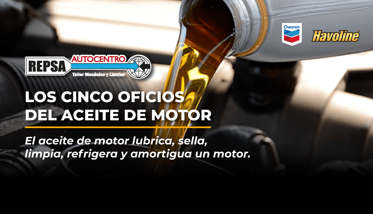 Los cinco oficios del aceite de motor